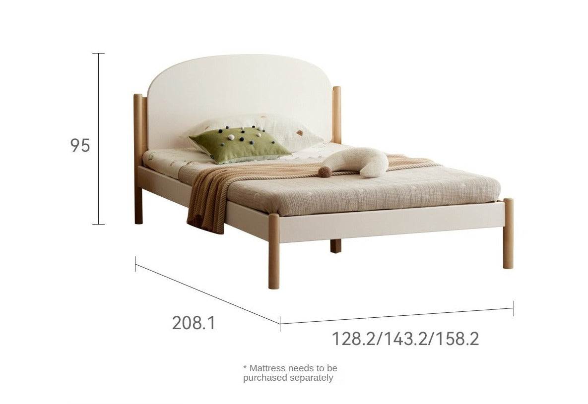Solid Wood Poplar Kids Bed for Boys & Girls - Durable & Safe Children's Bedroom Furniture for Toddler to Teen Years