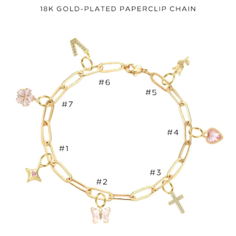 Elegant Charm Bracelet with Assorted Charms - Dainty Adjustable Jewelry for Women & Girls - Perfect for Gifts, Parties & Everyday Wear - $62.00