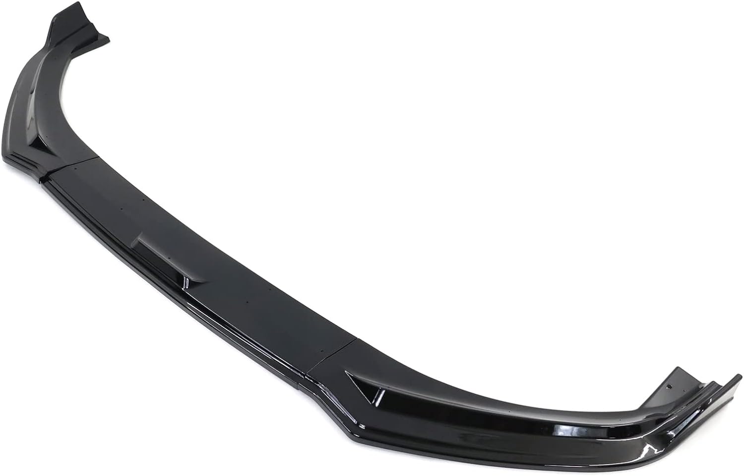 2021-2025 Ford Mustang Mach E IKON 3PC Front Bumper Lip Spoiler - Glossy Black PP Material - Enhance Style & Aerodynamics - Perfect for Street Racing & Car Shows