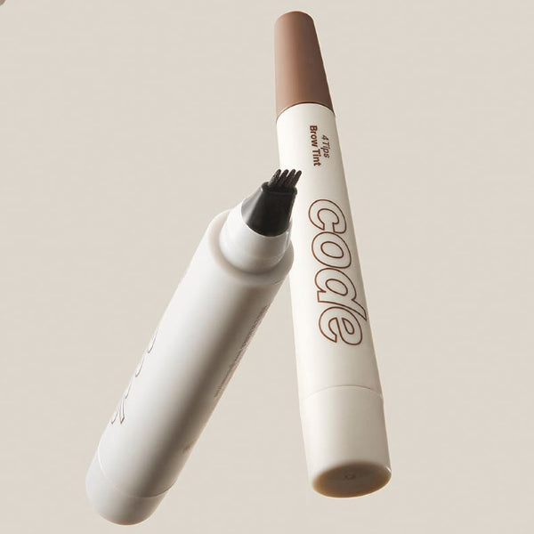 CODE GLOKOLOR 4-Tip Brow Tint Kit - 2g (2 Colors) for Natural-Looking Eyebrows | Perfect for Eyebrow Shaping & Styling at Home or Salon