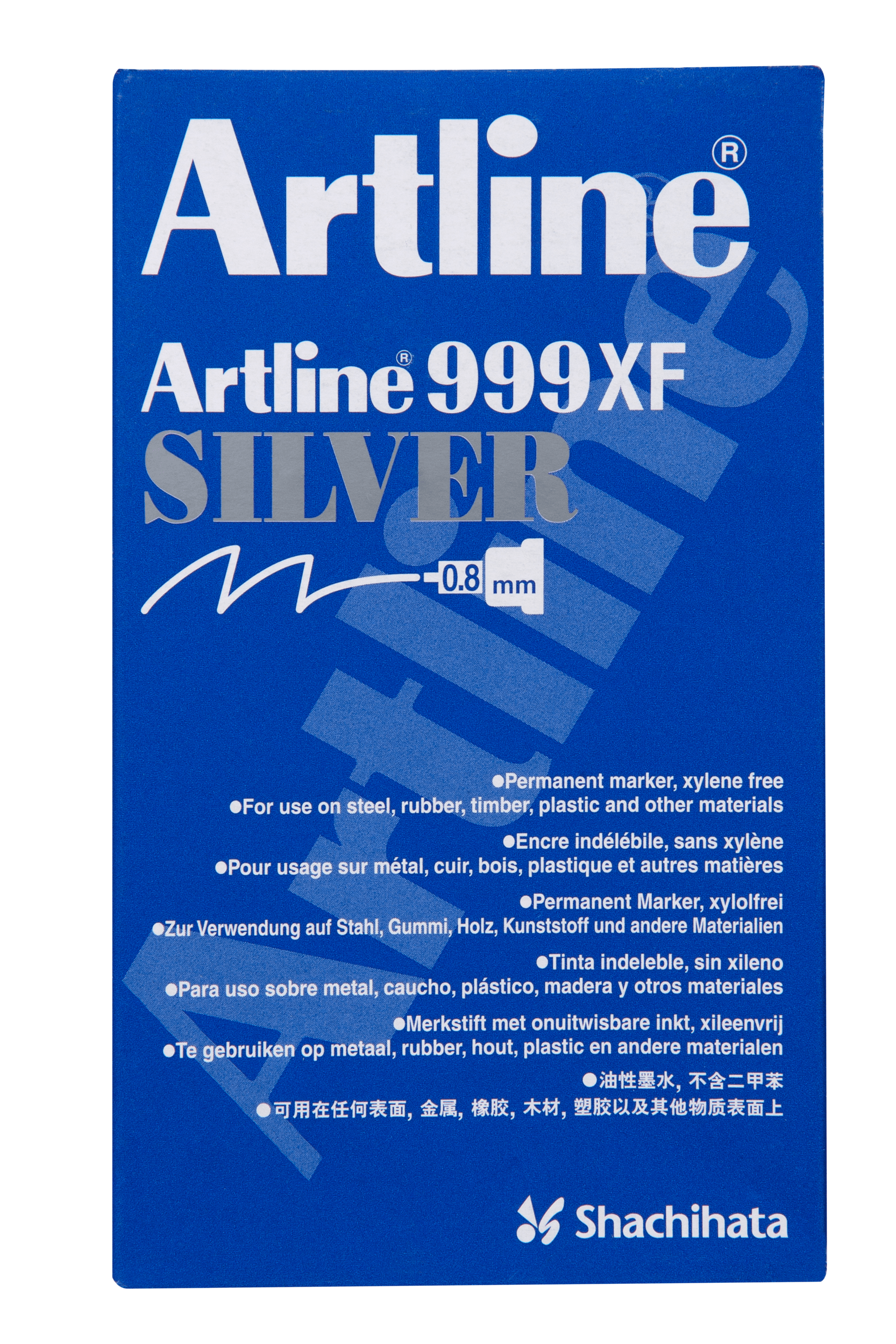 Artline 999XF Bullet Tip Metallic Marker Silver - Pack of 12 | Premium Metallic Markers for Scrapbooking, Card Making & DIY Crafts