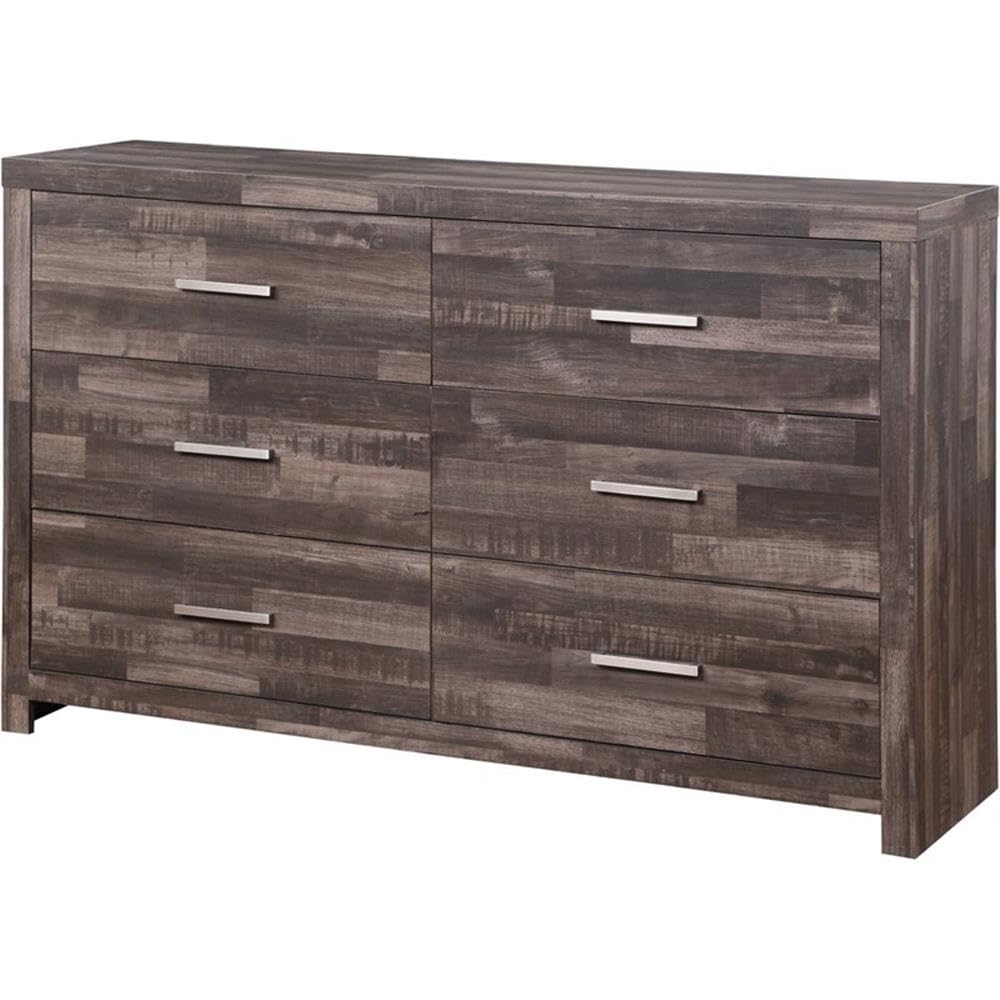 Acme Juniper Modern Composite Wood 6-Drawer Bedroom Dresser in Dark Cherry - Stylish Storage Solution for Bedroom, Closet & Nursery Organization