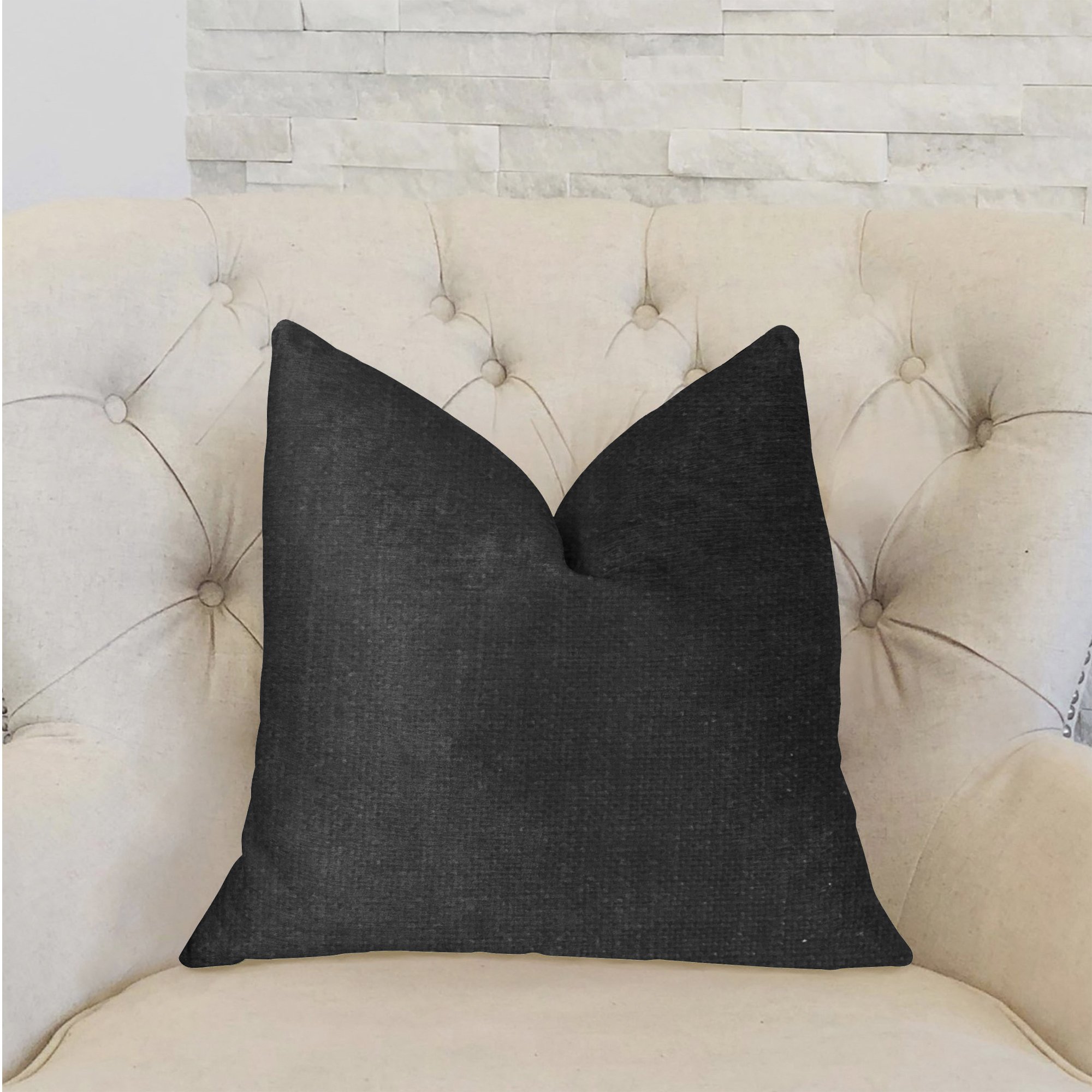 Plutus Luna Luxury Throw Pillow 24x24 Inches - Soft Decorative Cushion for Sofa, Bed & Home Decor - Premium Square Pillow Cover for Living Room, Bedroom & Dorm
