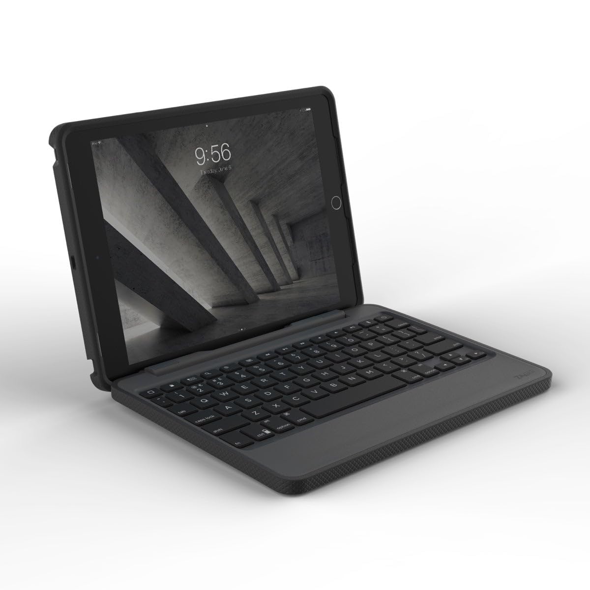 ZAGG Rugged Book Detachable Case with Magnetic-Hinged Backlit Keyboard for iPad Air/Air 2/9.7/9.7 Pro | Multi-Device Bluetooth Pairing | USB-C Cable Included | Black | Perfect for Work, Travel & Home Office Use