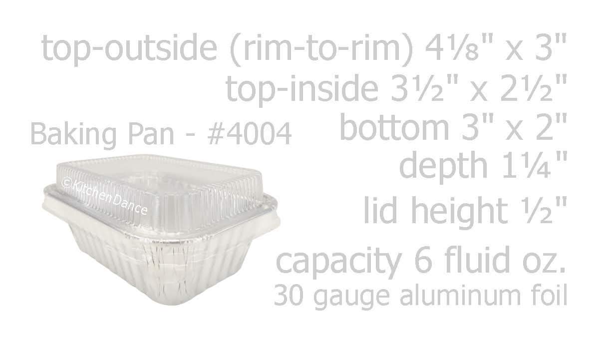 KitchenDance 6 oz Disposable Aluminum Mini Loaf Pans with Lids - 2000 Pack, Silver | Perfect for Baking, Meal Prep & Party Favors | Individual Sized Baking Pans for Muffins, Brownies & Small Desserts