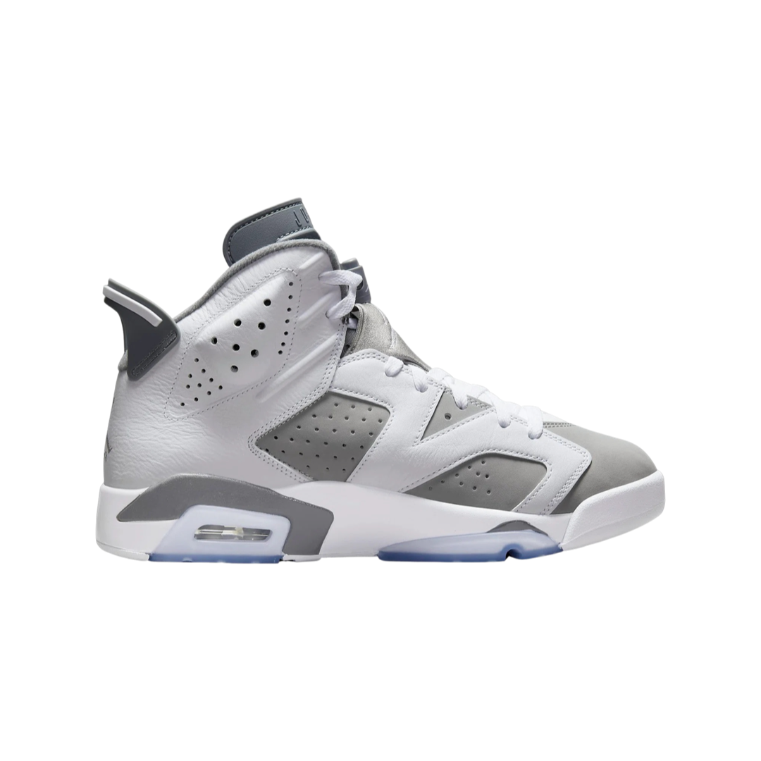 Air Jordan 6 Retro Sneakers - White & Cool Grey Basketball Shoes for Men - Perfect for Streetwear & Casual Outfits