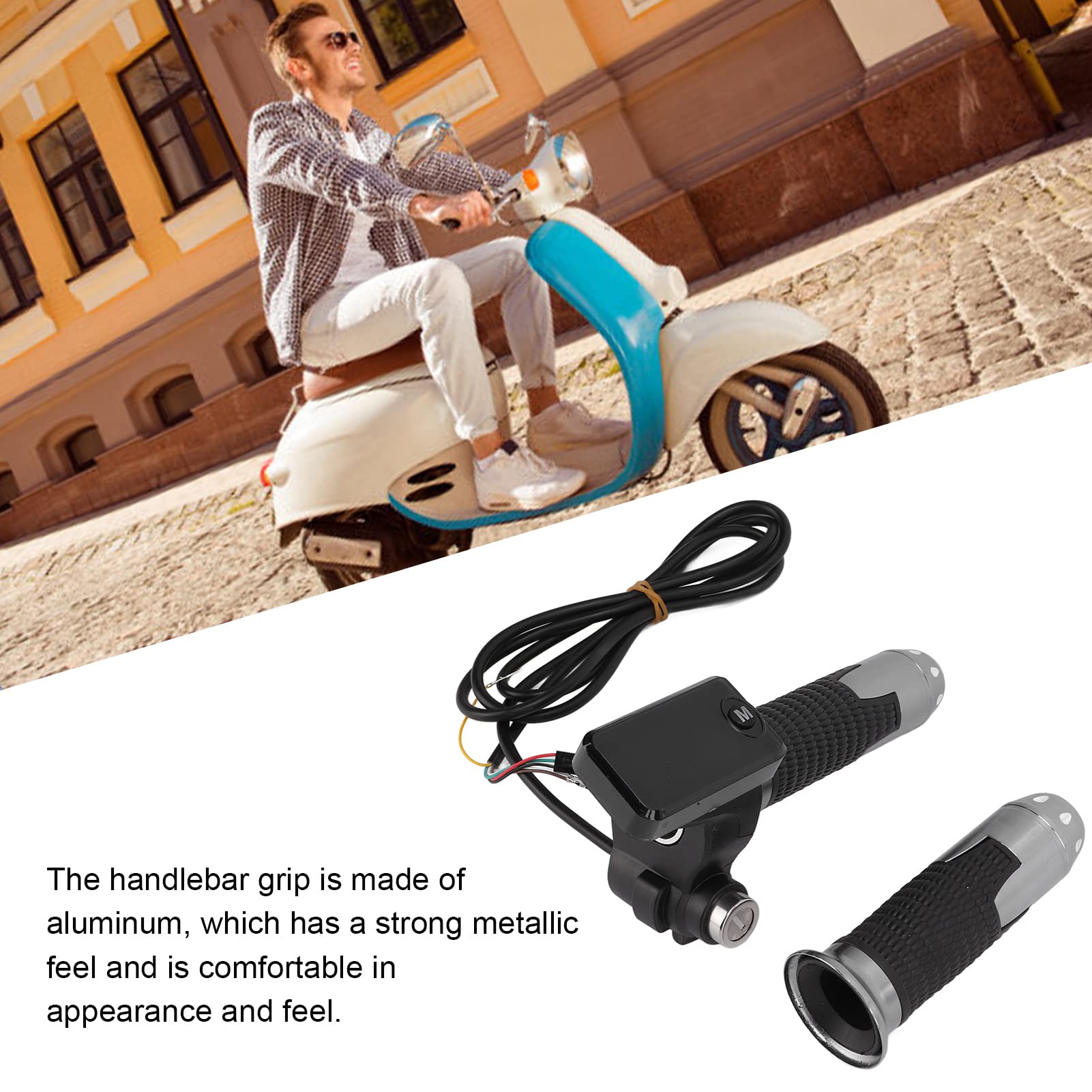 High-Performance Electric Bike Throttle Grip with LCD Display, Twist Accelerator, Cable, and Key Knock for Urban Commuting and Off-Road Adventures