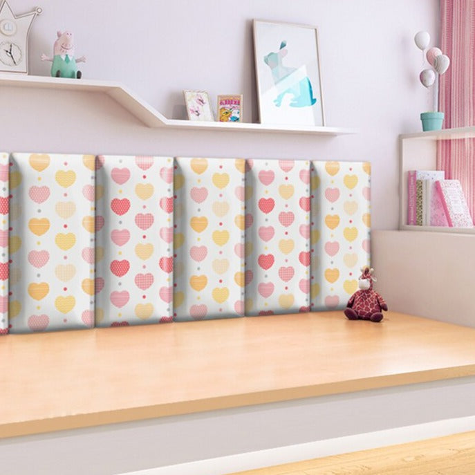 Hearts of Love Kids Wall Padded Safety Cushions - Soft Foam Bumper Guards for Baby Proofing & Nursery Decor - Perfect for Playrooms, Bedrooms & Daycare Centers