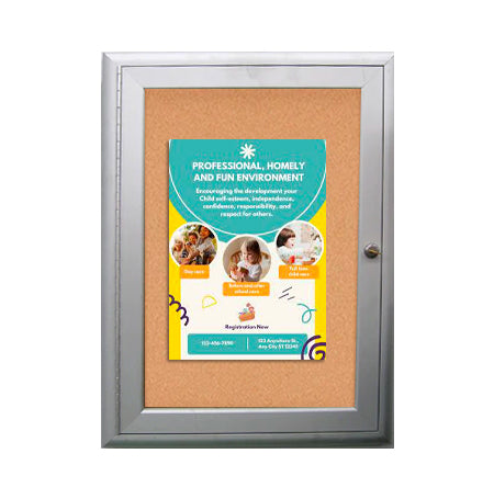 11 x 14 Inch Outdoor Enclosed Bulletin Board with Radius Edge Cabinet Corners - Weatherproof Message Board for Schools, Offices, and Community Centers