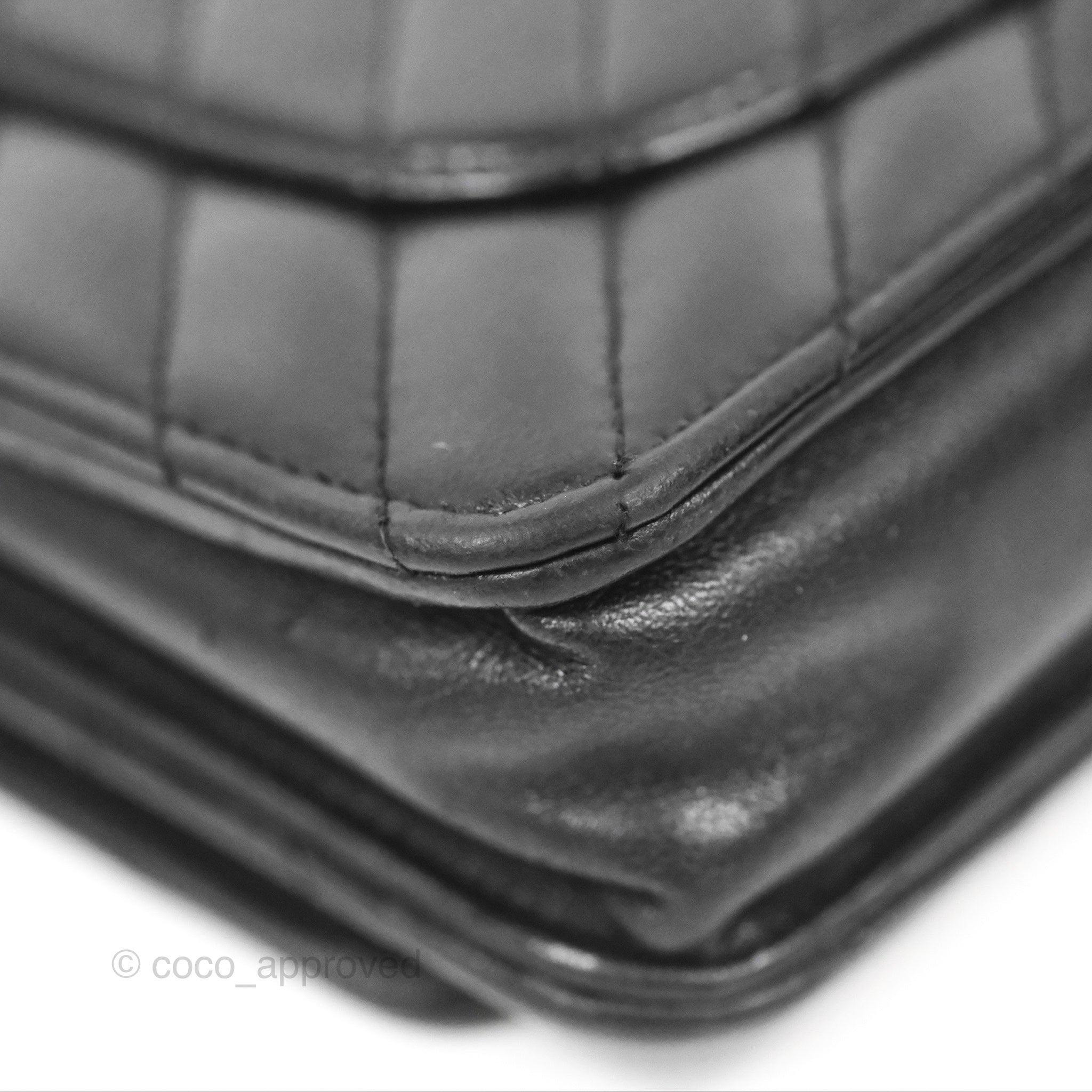 Chanel Classic Chevron Wallet on Chain WOC - Black Lambskin Leather with Silver Hardware | Crossbody Bag for Women, Perfect for Evening Events & Daily Use