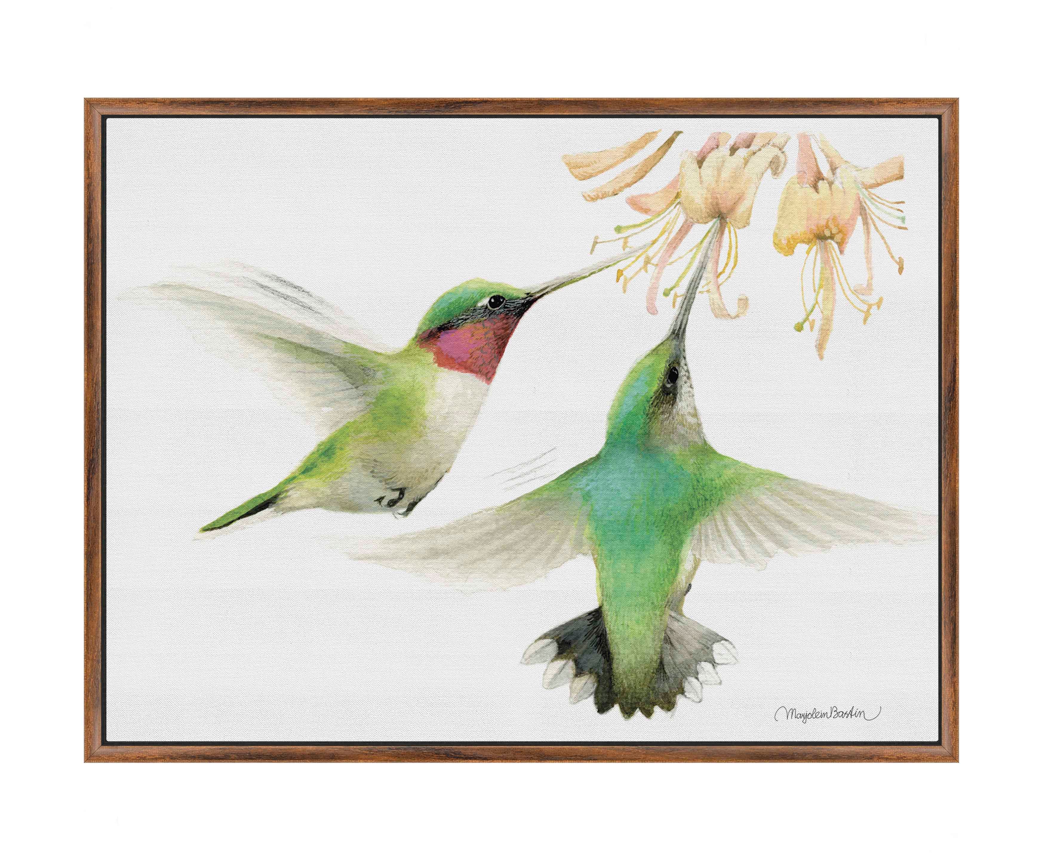 Honeysuckle Appeal Floral Gallery Wrapped Canvas Wall Art - Perfect for Living Room, Bedroom & Office Decor