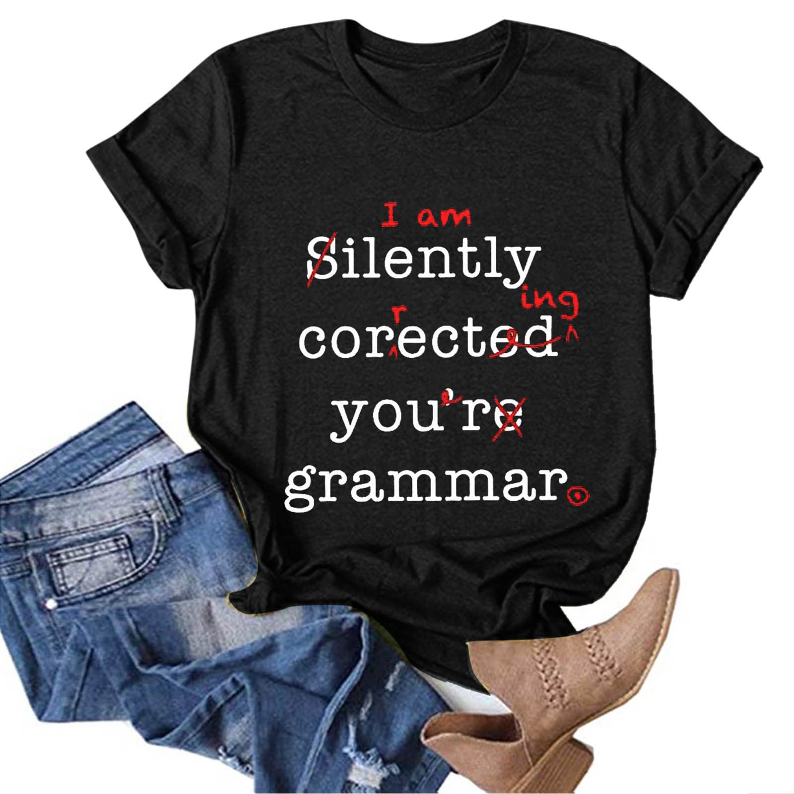 Funny Grammar Correction T-Shirt for Women - 