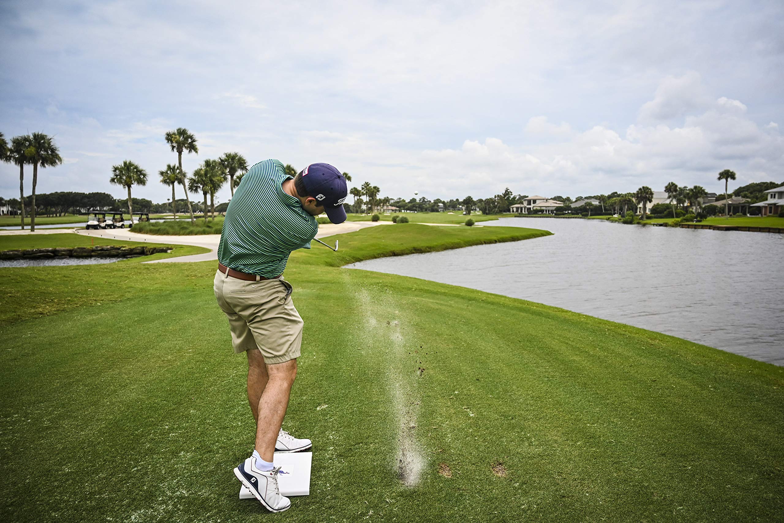 White 1.0 by Bradley Hughes - Premium Golf Swing Training Aid | PGA Tour Approved | Improve Swing Mechanics & Accuracy | Perfect for Driving Range & Home Practice