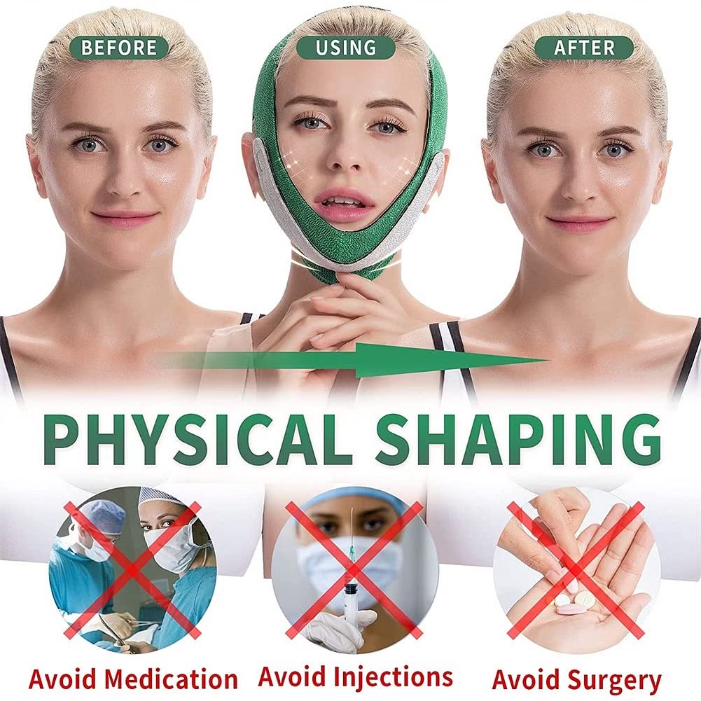 LOCANS V-Shape Face Slimming Mask - Anti Double Chin & Wrinkle Reduction Belt for Women | Ultra-Thin Lifting Strap for Skin Tightening & Facial Contouring | Perfect for Home Spa, Night Care & Travel Skincare (1 Pack)
