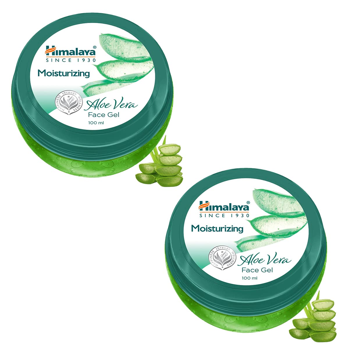 Himalaya Moisturizing Aloe Vera Face Gel 100ml - Soothing Hydration for Dry & Sensitive Skin (Pack of 2) | Perfect for Daily Skincare Routine & Sunburn Relief