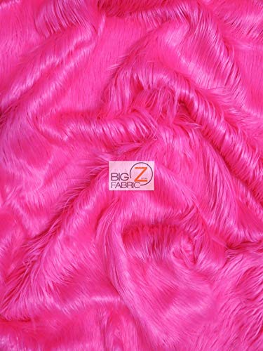 Premium Faux Fur Fabric by The Yard - Soft Long Pile Gorilla Animal Print Material for DIY Coats, Costumes, Scarves, Rugs & Fashion Accessories (Fuchsia) - Perfect for Winter Fashion, Home Decor & Craft Projects