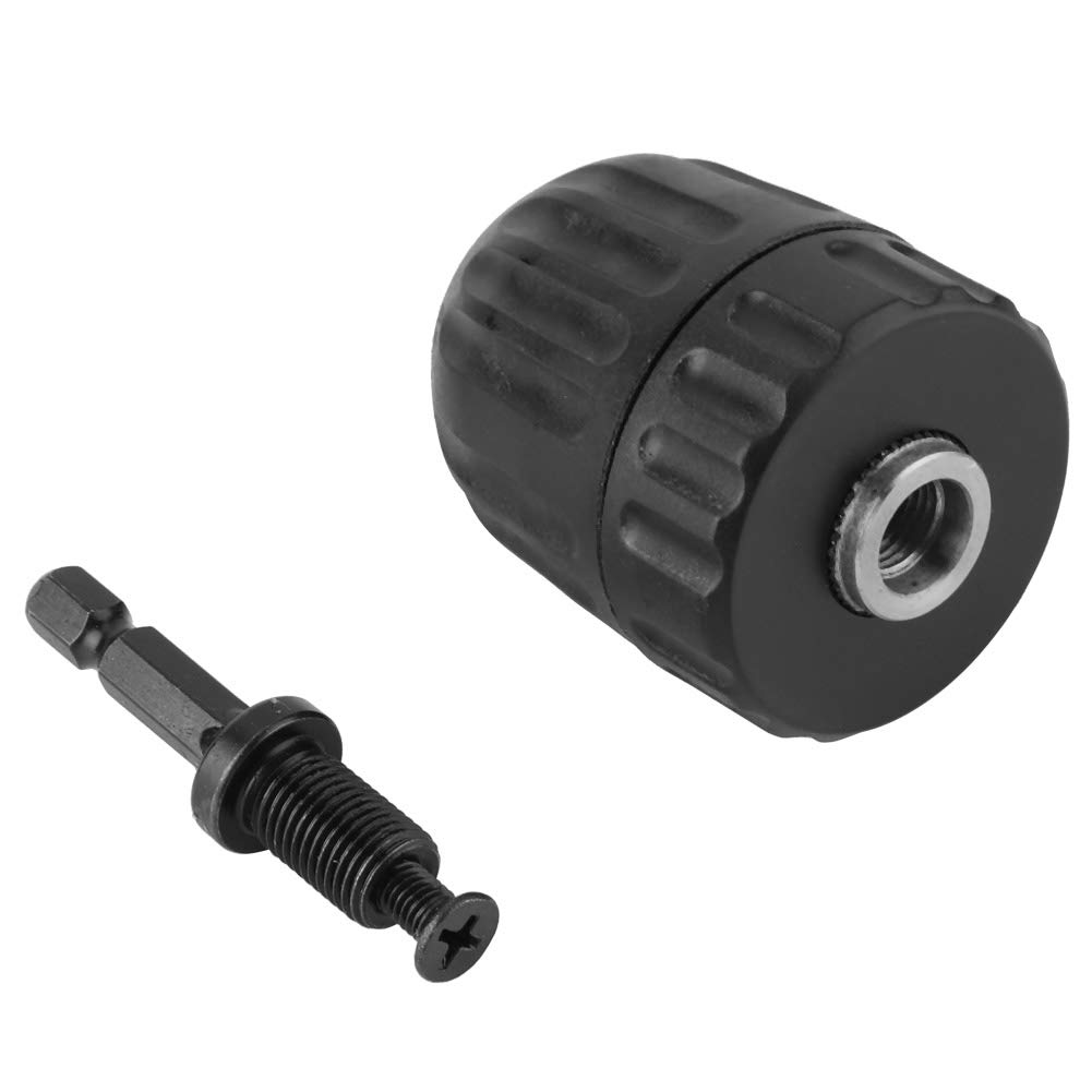 0.8-10mm Keyless Drill Chuck - Self-Locking Chuck for Electric Hammer & Impact Drill (1.5-10mm) with Included Key - Perfect for DIY Projects, Woodworking, and Metal Drilling