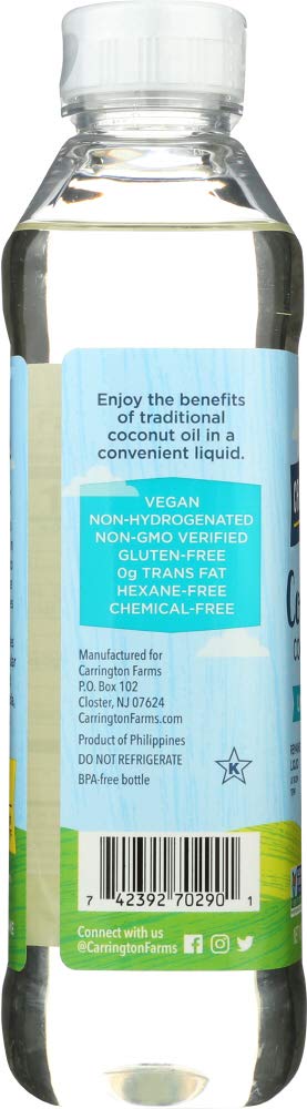**Carrington Farms Organic Virgin Coconut Oil for Cooking & Baking, 16 oz (Pack of 3) – Non-GMO, Cold-Pressed, Ideal for Keto, Paleo & Vegan Recipes – Perfect for Frying, Baking & Skin Care**
