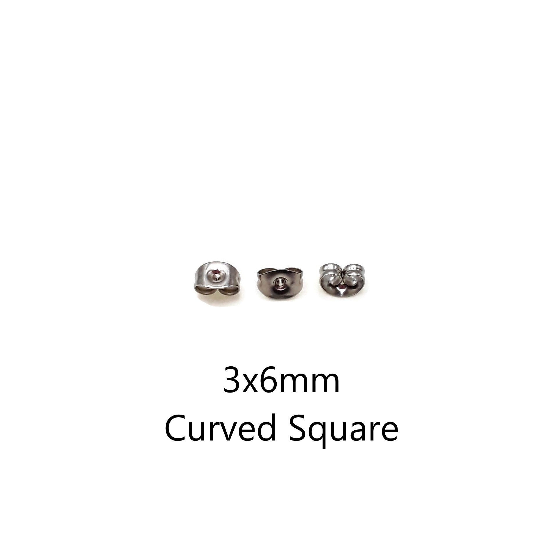 304 Stainless Steel Earring Nut Backs - 3x5mm & 3x6mm (400 Pieces/Bag) - Secure Earring Backings for Studs, Hoops & Dangle Earrings - Jewelry Making & Repair Essential Accessories
