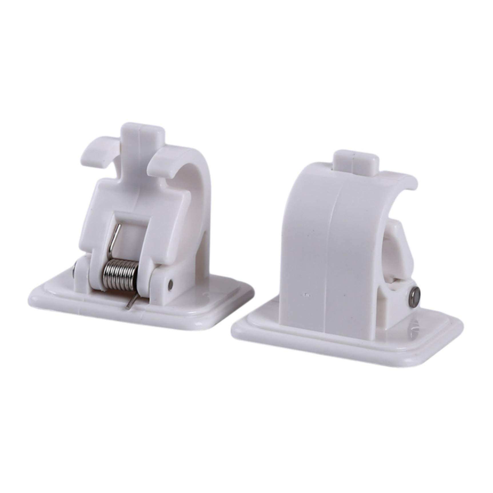 Stainless Steel Shower Curtain Rod Clamp - Heavy Duty Hanging Bracket for Bathroom, Adjustable Support Clip for Tension Rods - Perfect for Home, Hotel & Dormitory Bathroom Organization