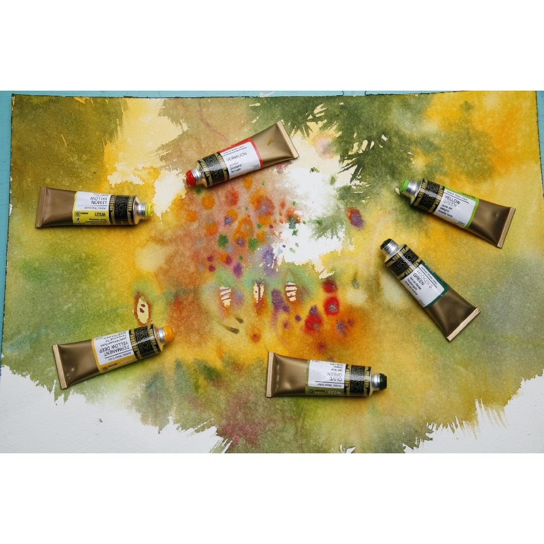 Mijello Professional Watercolor Paint - 15ml Tube, Permanent Green #2 - Vibrant & Lightfast Artist Grade for Painting, Sketching & DIY Crafts