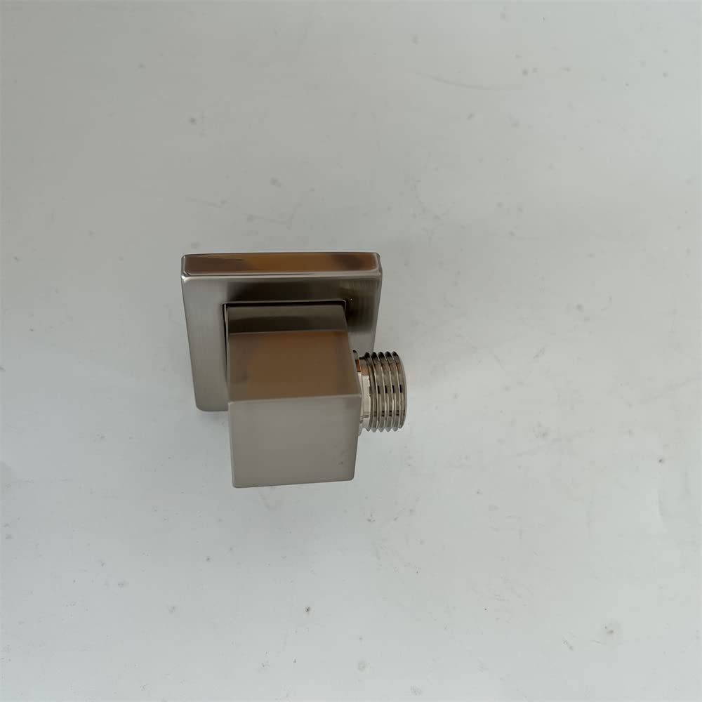 Brushed Nickel Shower Elbow Adapter - Wall Supply Elbow for Handheld Shower Hose, Universal Water Outlet Connector for Shower Head Systems | Perfect for Bathroom Renovation & Shower Accessory Replacement