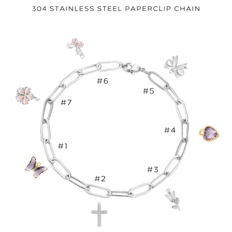 Charm Bracelet with Assorted Charms - Stylish Adjustable Jewelry for Women & Girls - Perfect Gift for Birthday, Anniversary & Everyday Wear
