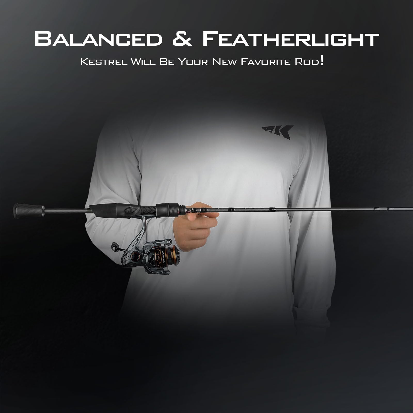 KastKing Kestrel IM8 Graphite Fishing Rods - 8 Light & Ultralight Casting & Spinning Rods with American Tackle Guides & EVA Handle (2/3-Piece) | Perfect for Freshwater & Saltwater Fishing, Bass Trout & Panfish