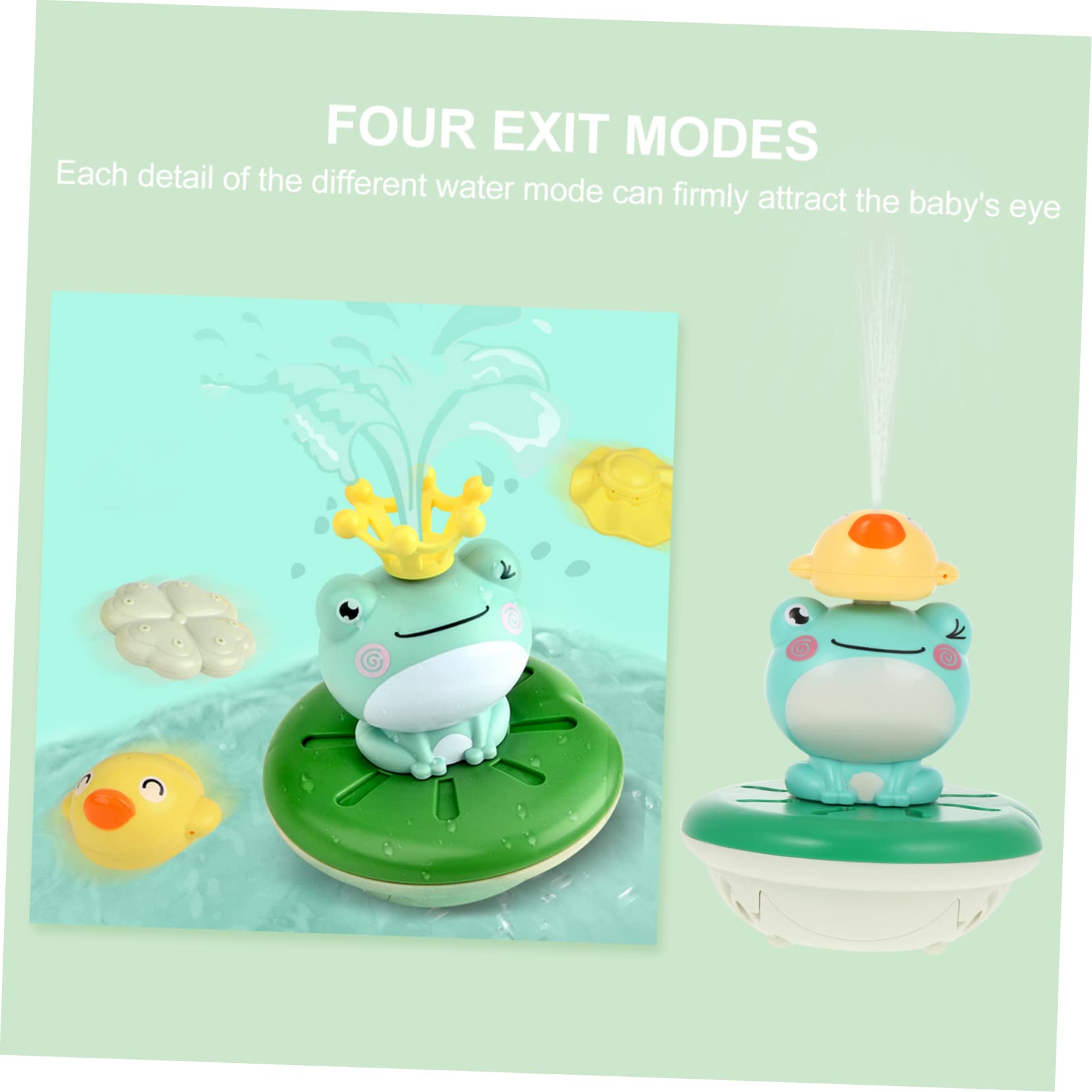 2 Sets Cute Frog Girl Bath Toys for Kids - Non-Toxic Plastic Bathtub Toys for Toddlers & Babies - Fun Bath Time Play for Sensory Development & Water Play