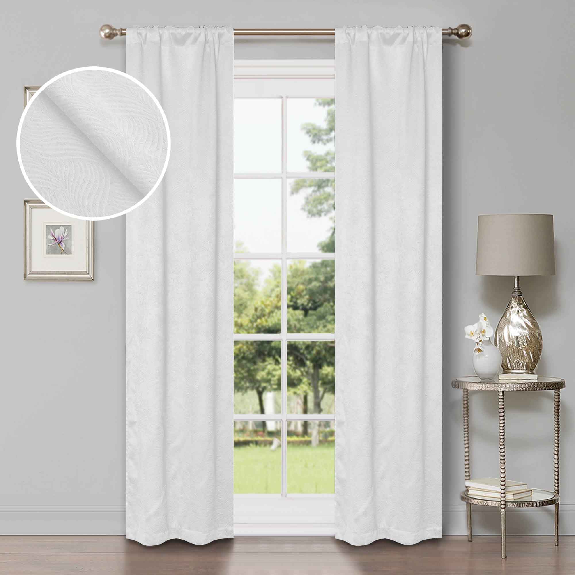 Waverly Modern Washable Blackout Curtains for Bedroom - Room Darkening Window Treatment Panels Set, Thermal Insulated Drapes for Nursery, Living Room & Home Decor