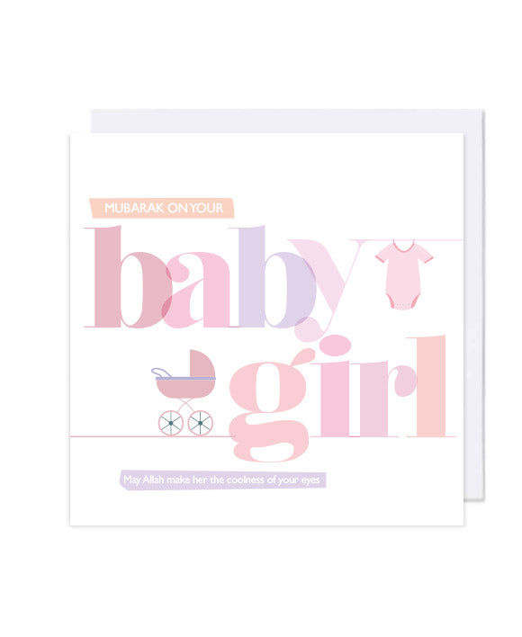 Newborn Baby Girl Card - Heartfelt Greeting Card for Baby Shower, Christening & Newborn Celebration - Perfect for Welcoming Baby Girls