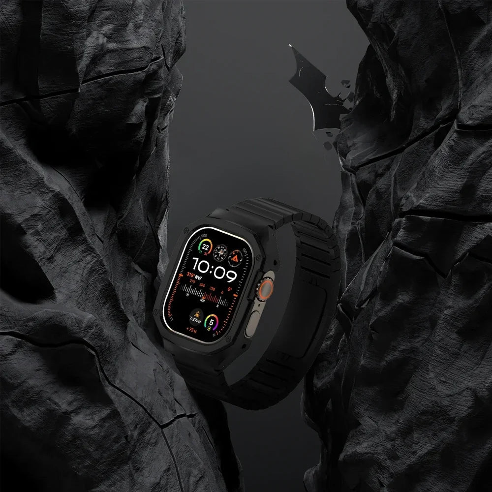 UltraDefender SteelShield Durable Stainless Steel Band for Apple Watch Ultra - Perfect for Outdoor Sports, Workouts & Everyday Wear