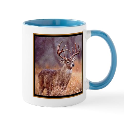White/Blue Inside - Wildlife Deer Buck Mug