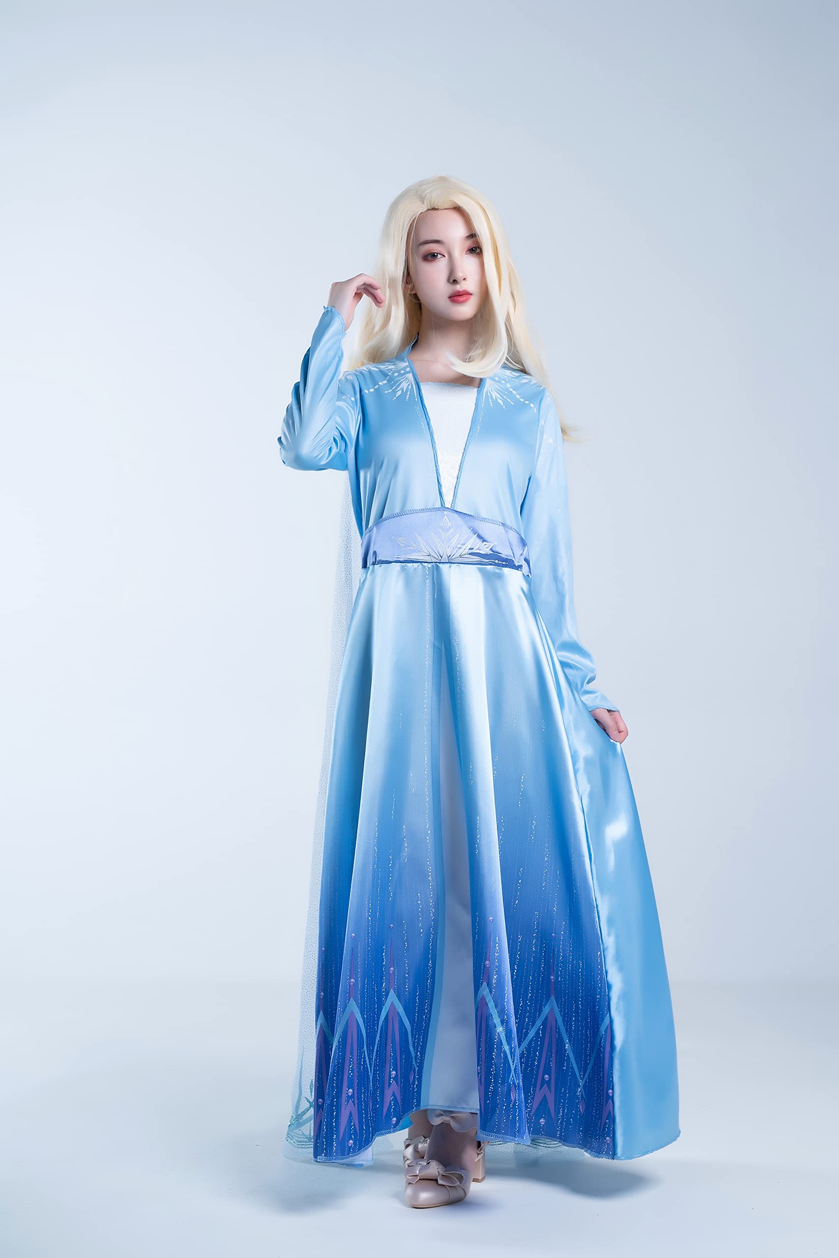 Disney Frozen 2 Elsa Deluxe Adult Costume for Women - Official Licensed Dress Up Outfit for Halloween, Cosplay & Themed Parties
