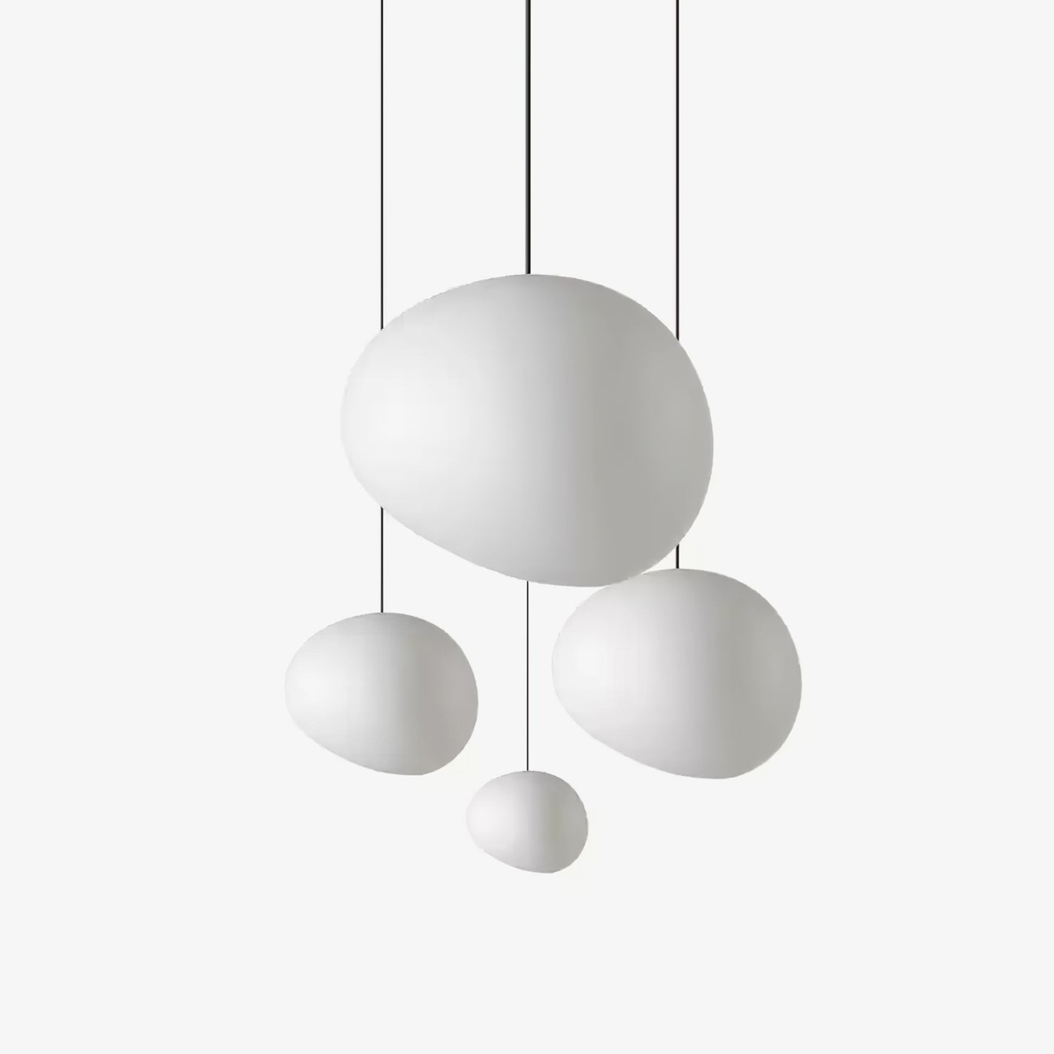 Stylish Gregg Stone Shape Glass Pendant Light - Modern Hanging Fixture for Kitchen Island, Dining Room & Bedroom Decor