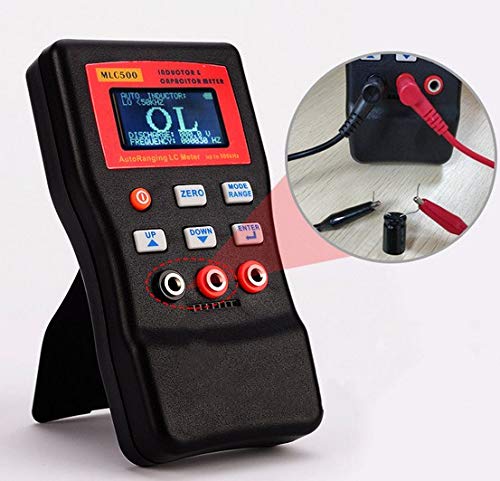 5 Digit Auto-Ranging LC Meter MLC500 - Capacitance & Inductance Tester (0.00pF-100.000mF, 0.000uH-100.000H) with LC/RC Oscillation & USB - Perfect for Electronics Testing, Circuit Design, and Component Measurement