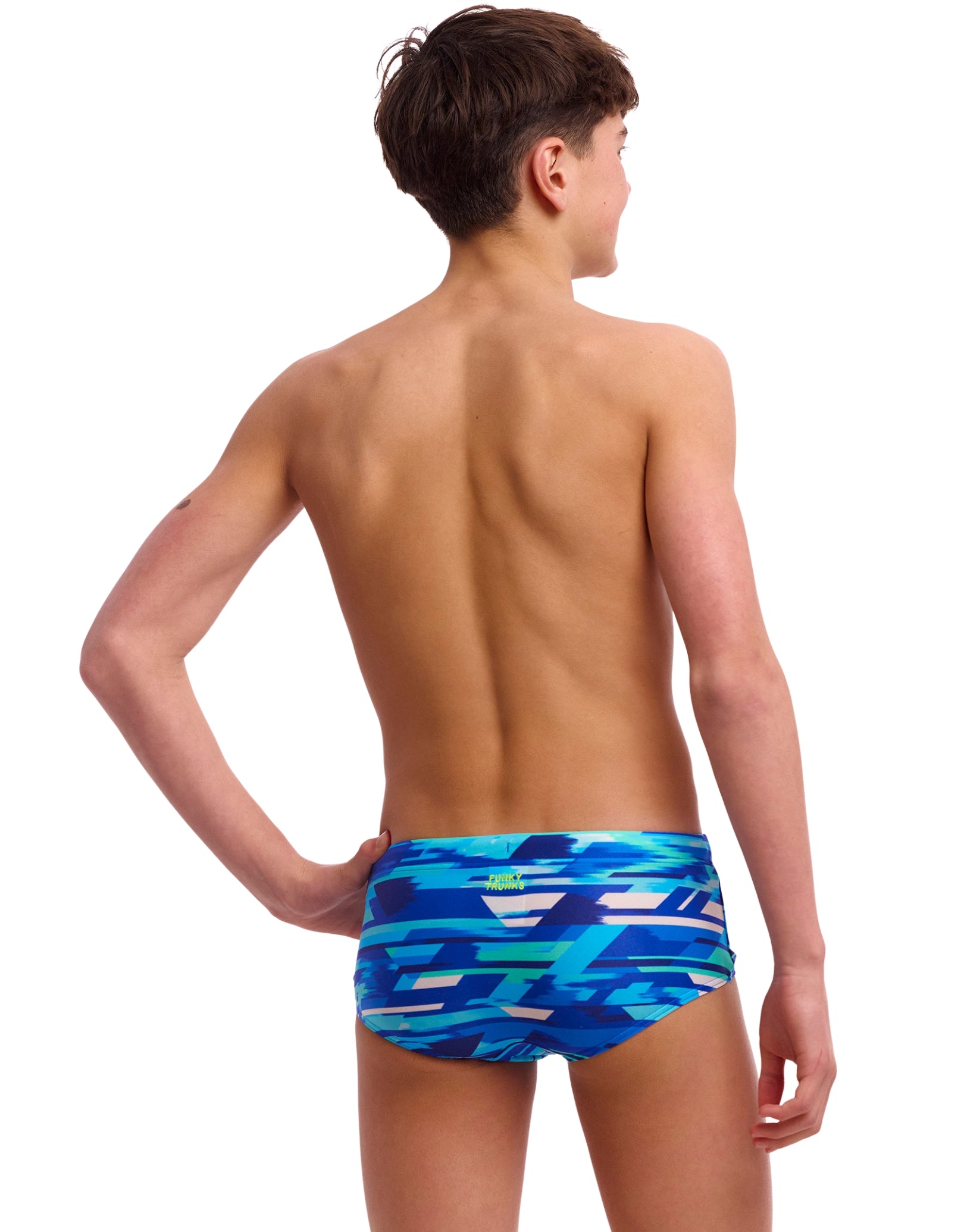Boys Pace Racer Sidewinder Swim Trunks - Quick Dry Swim Shorts for Kids, Blue - Perfect for Beach, Pool & Summer Water Activities