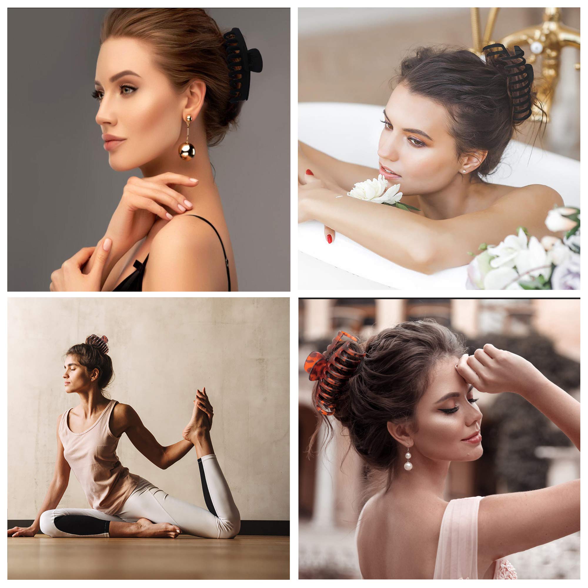 OWIIZI Big Hair Claw Clips for Women - Strong Hold Jumbo Clips for Long Thick Hair | Styling & Everyday Use