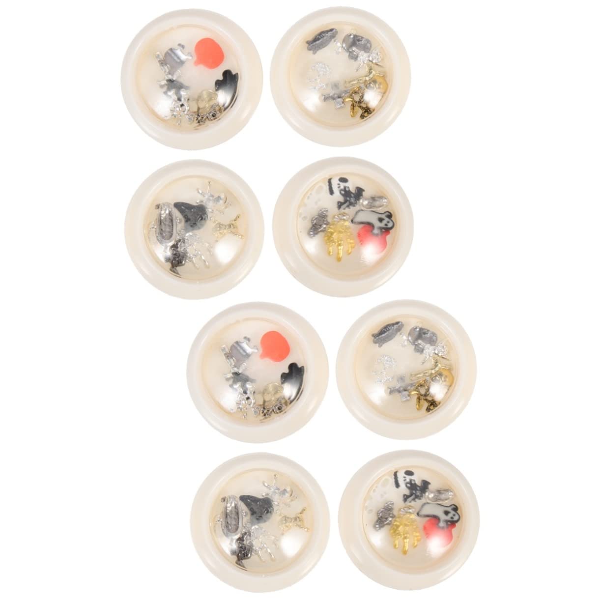 Beaupretty 8 Boxes Halloween Nail Art Decorations - 3D Skull Nail Charms, Cross Decorations & Nail Gems for Manicure - Perfect for Halloween Parties, Nail Art Designs & DIY Nail Adornments