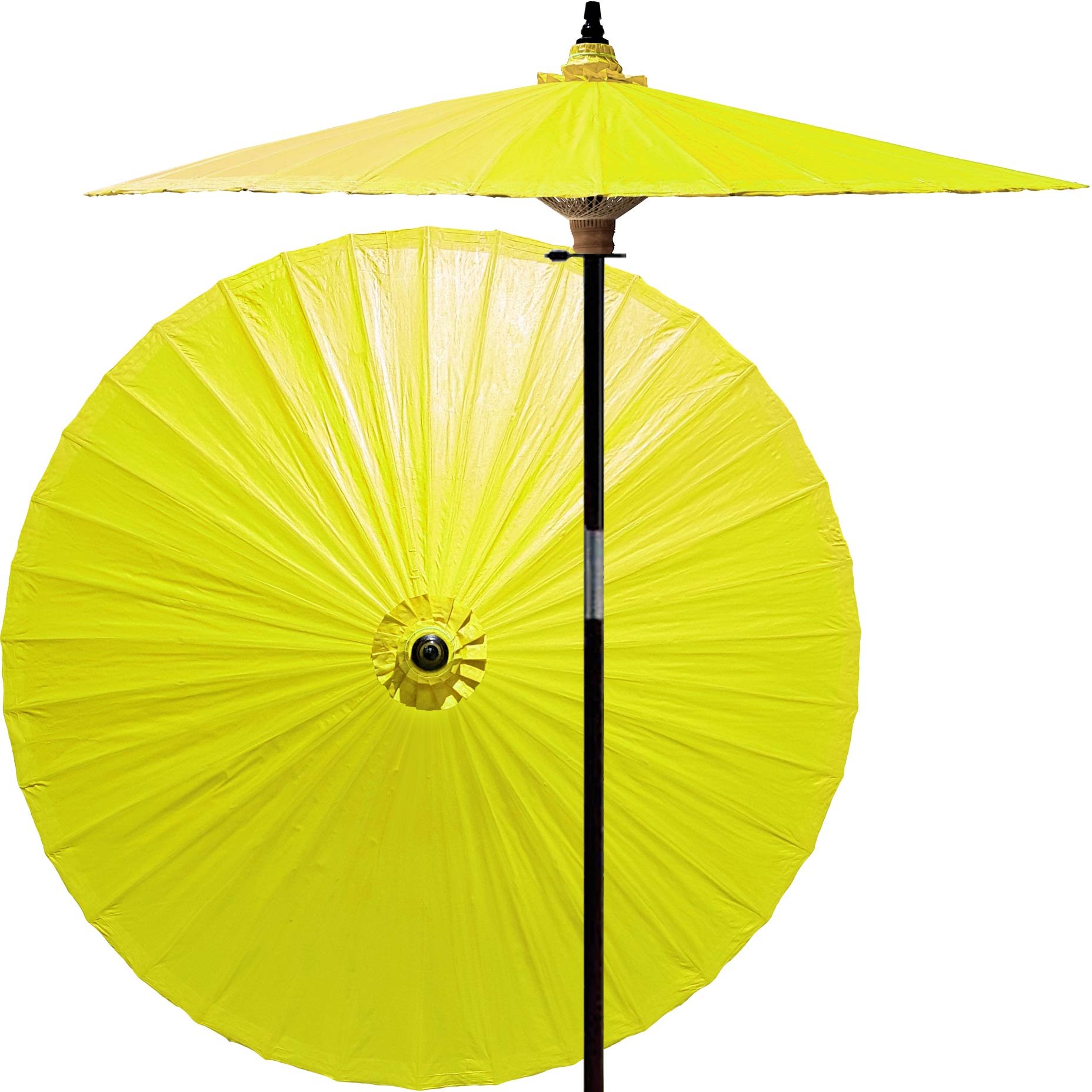 **7ft Hand-Painted Solid Color Patio Umbrella - Garden, Pool & Beach Shade with Carry Bag | Handcrafted Bamboo & Hardwood Pole | Dual-Height Adjustable for Outdoor Dining, Lounging & Relaxation**