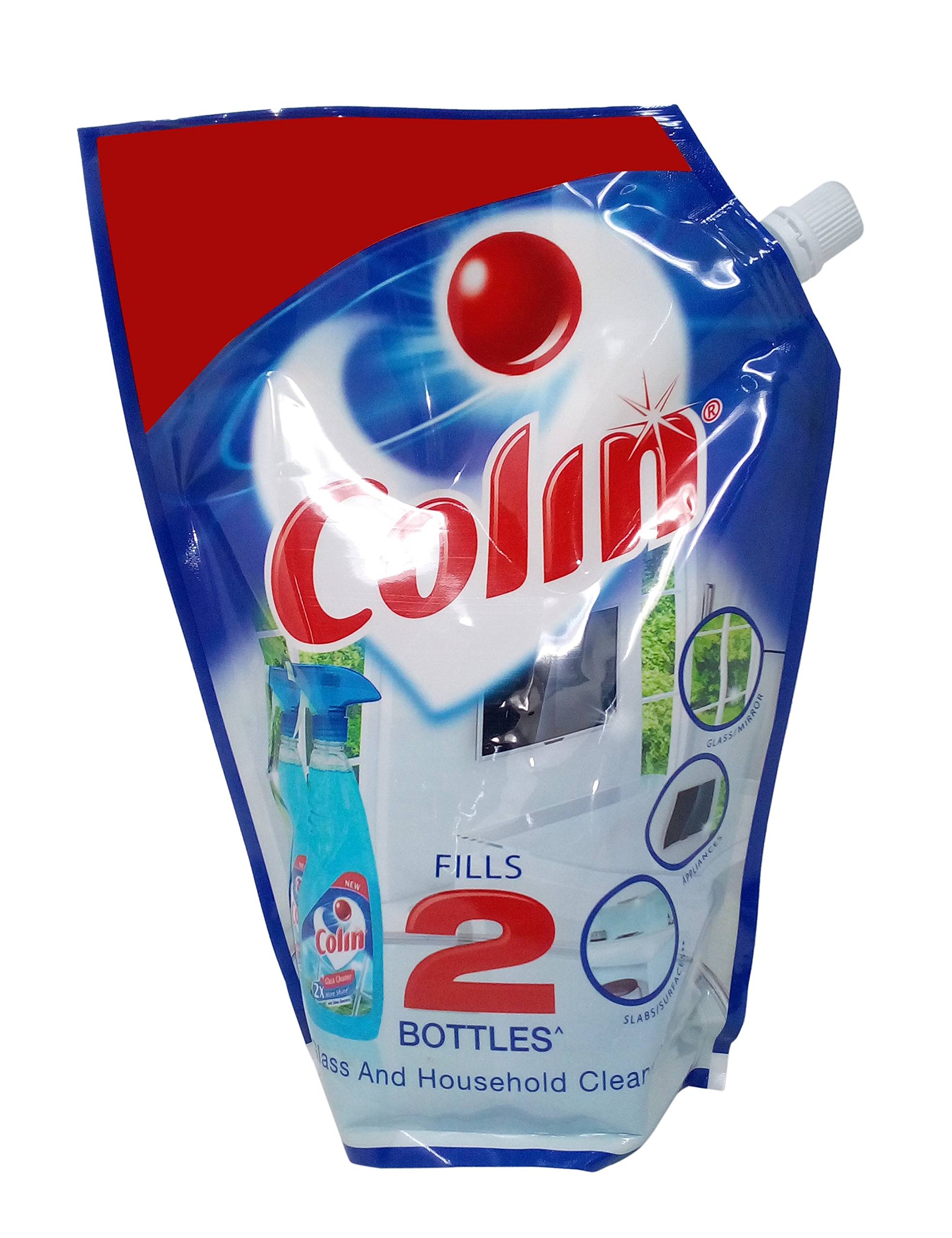 Colin Glass & Household Cleaner Refill - 1L Pouch | Multi-Surface Cleaning Solution for Windows, Mirrors & Kitchen | Eco-Friendly & Streak-Free Formula