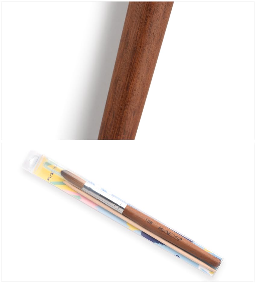 Professional Kolinsky Acrylic Nail Brush - Red Wooden Handle Salon Brush for Acrylic Nails (Size 18#) - Perfect for Nail Art, Extensions & Salon Manicures