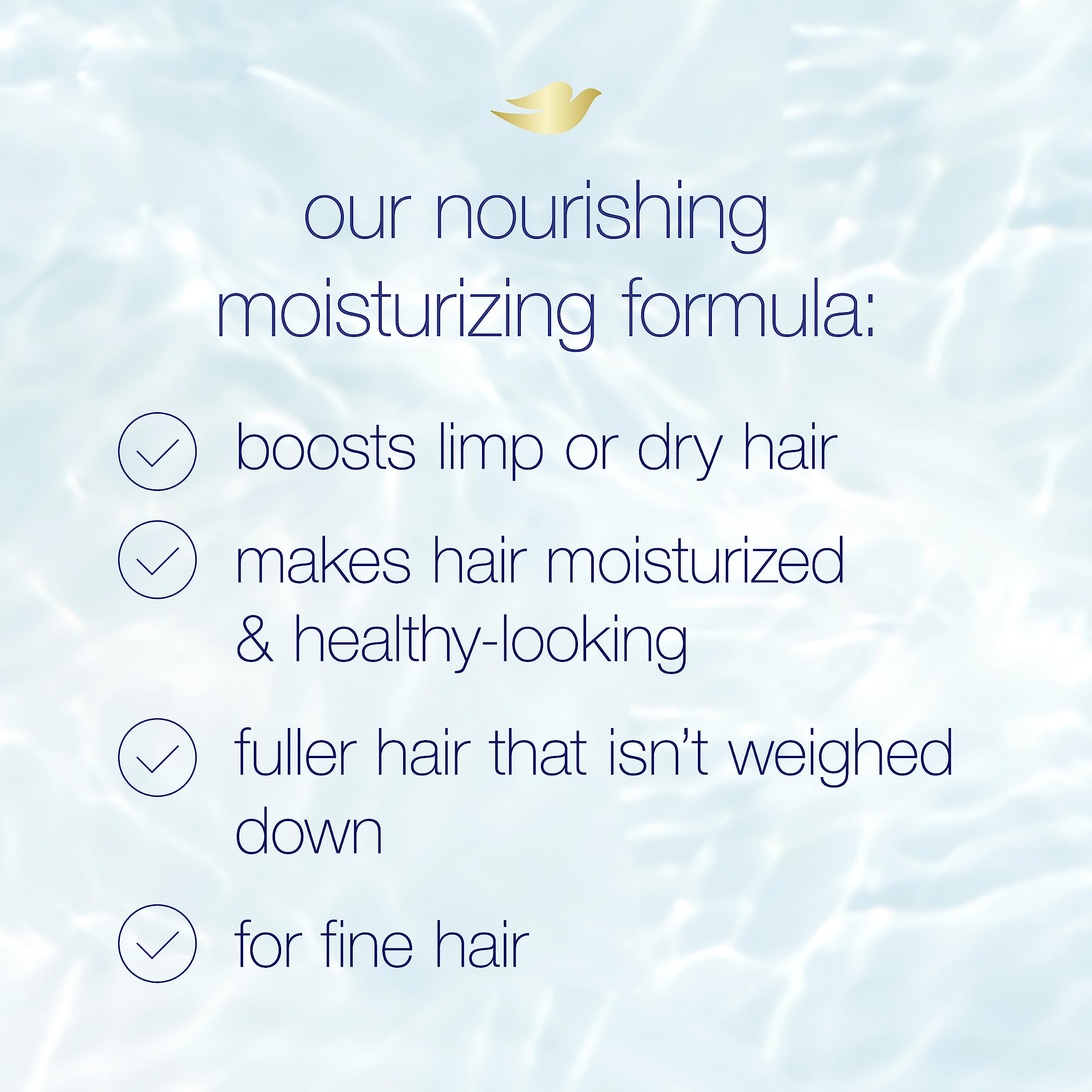 Dove Oxygen Moisture Shampoo and Conditioner Set for Fine Hair – Volumizing Hair Treatment, 12 Oz Each – Perfect for Daily Hair Care & Hydration