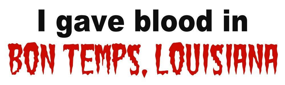 True Blood Vampire Vinyl Magnetic Car Bumper Sticker - 5 Inch Funny Blood Donation Magnet for Cars, Trucks & Metal Surfaces - Perfect for Halloween Decorations & Vampire Fans