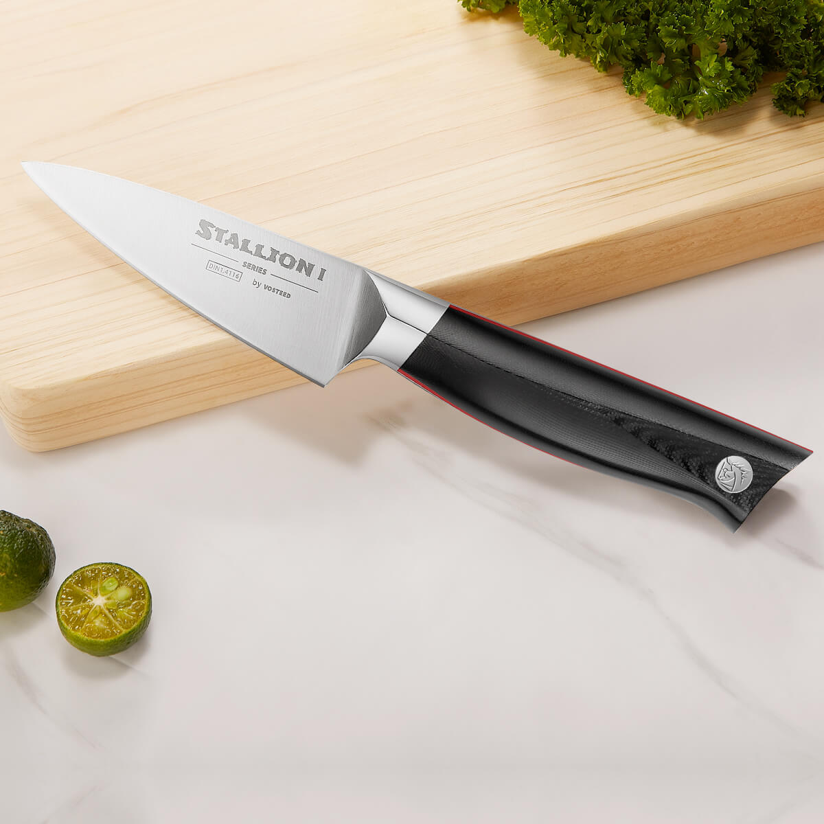 Stallion I 3.5 Inch Paring Knife - Premium Kitchen Knife for Peeling, Slicing & Precision Cutting - Perfect for Fruits, Vegetables & Small Food Prep