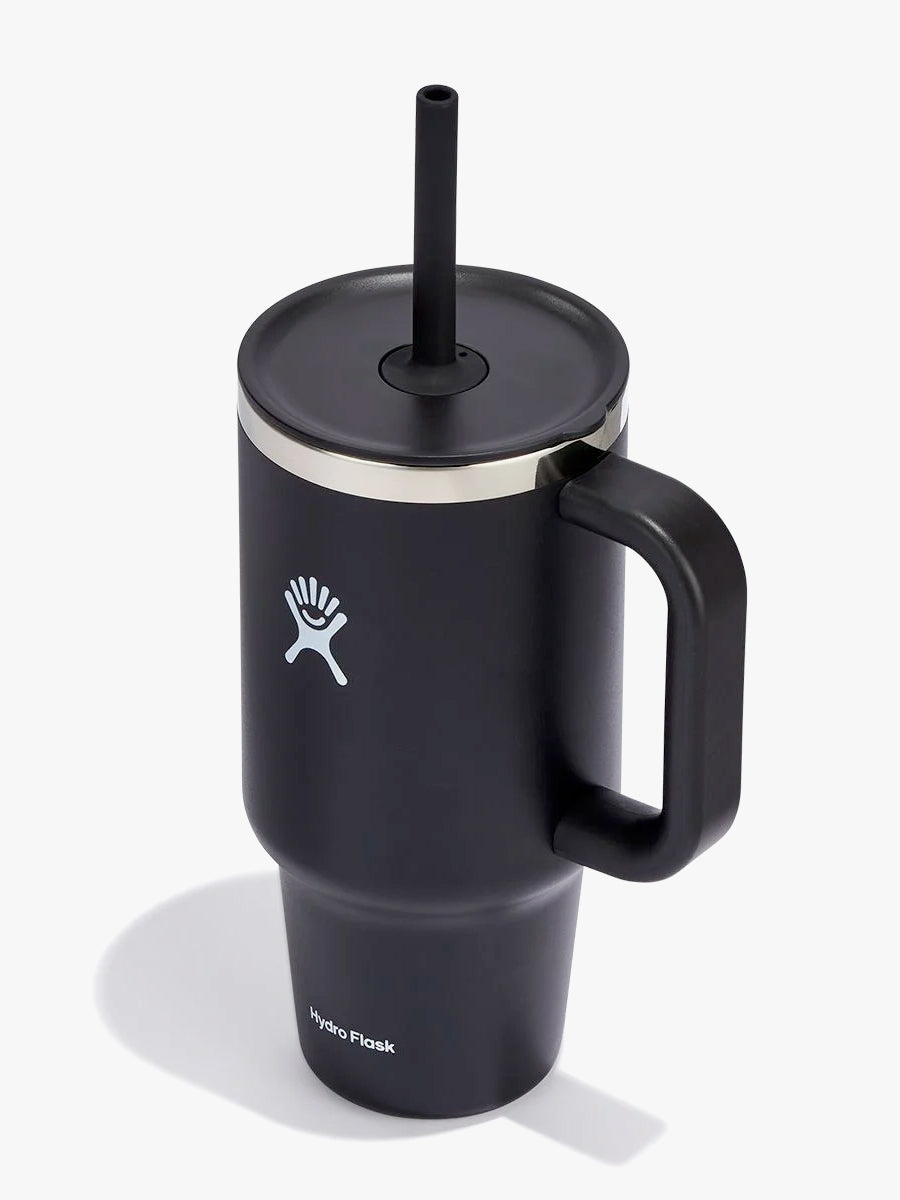 Hydro Flask 32oz (946ml) Insulated Stainless Steel Travel Tumbler - Keeps Drinks Hot/Cold for Hours - Perfect for Hiking, Camping & Commuting - Black