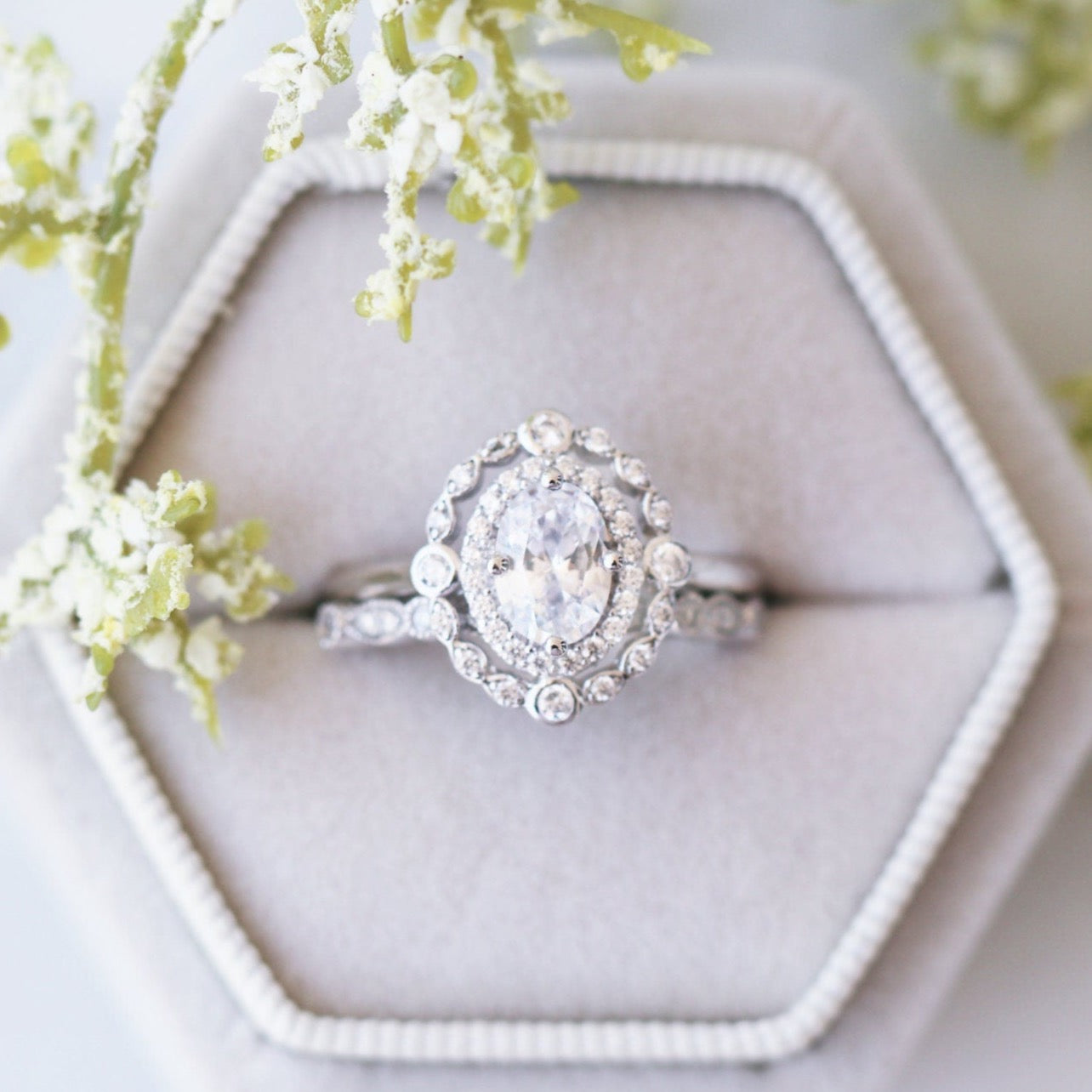 Valentina Simulated Diamond Ring - Sterling Silver Cubic Zirconia Wedding Band for Women, Elegant Promise & Engagement Jewelry Gift for Her - Perfect for Anniversaries, Proposals & Special Occasions