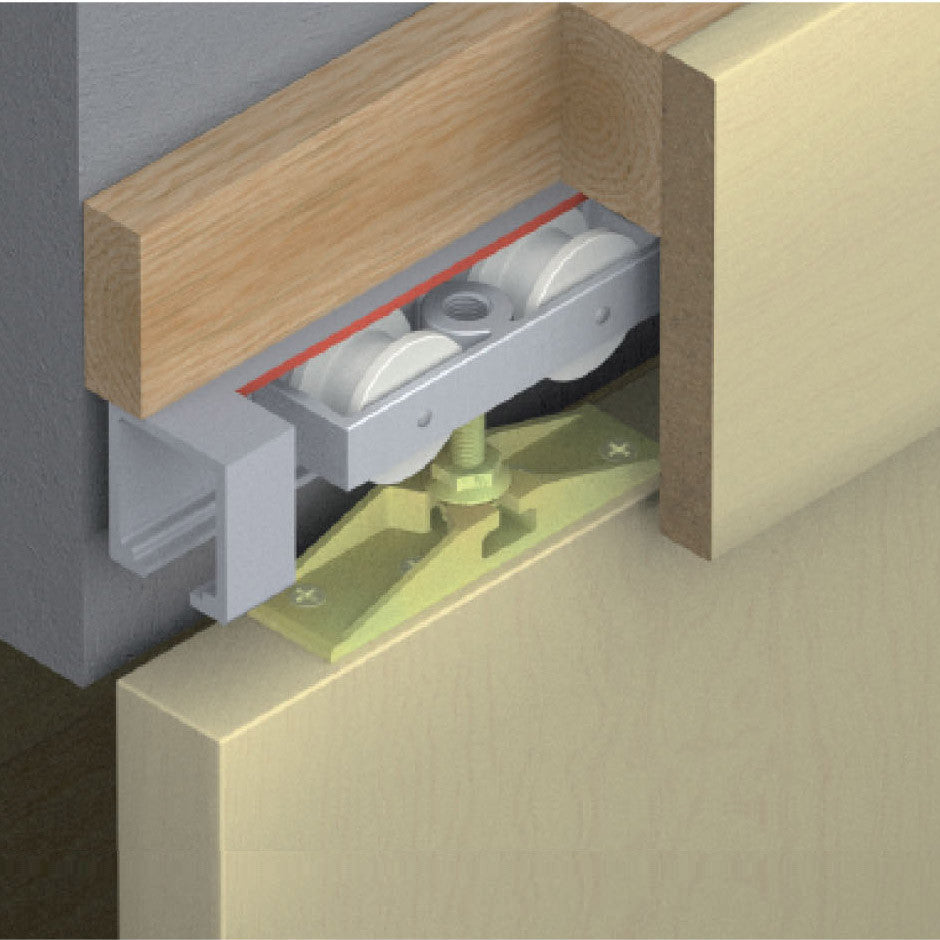 Junior 80/Z Sliding Door Hardware Kit - Smooth Gliding Barn Door Track System for Bedroom, Closet & Interior Spaces