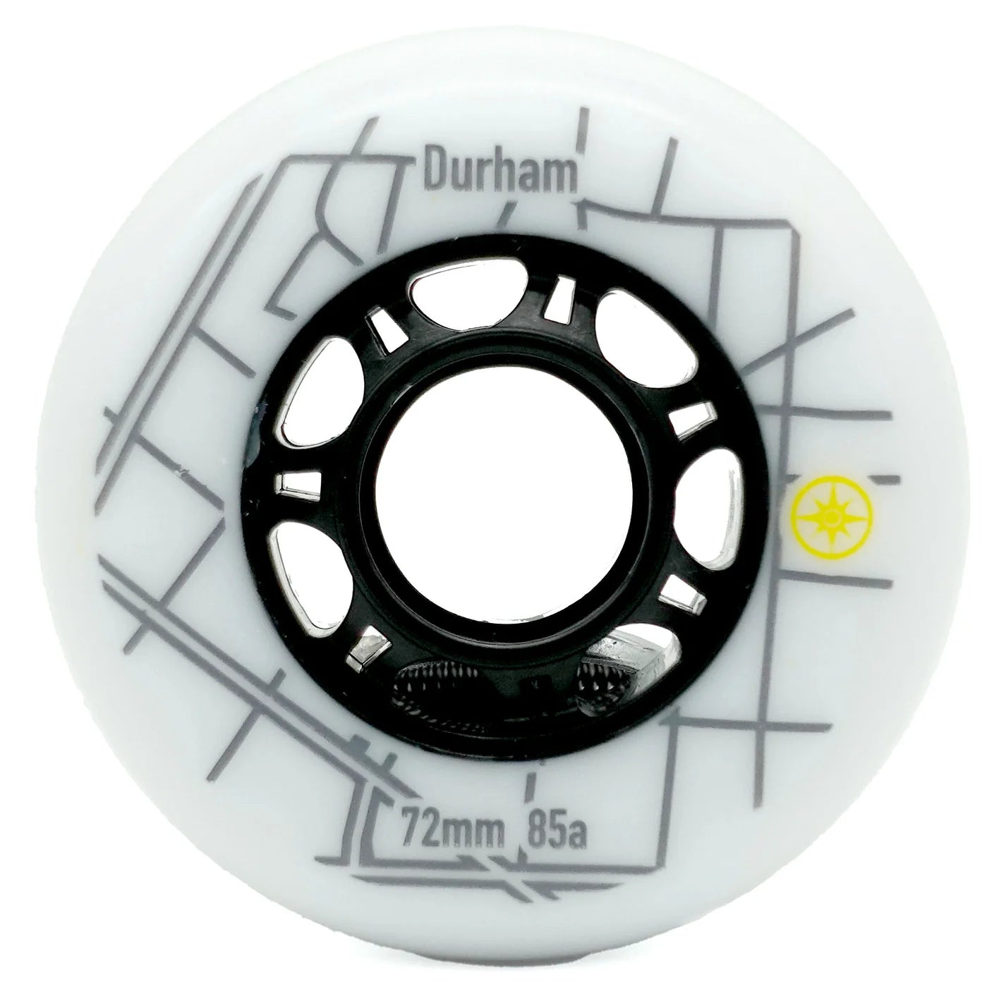 72mm Inline Skate Wheels - High-Performance Compass Durham Wheels for Speed Skating, Roller Hockey & Outdoor Fitness | Durable & Smooth Ride for Men & Women