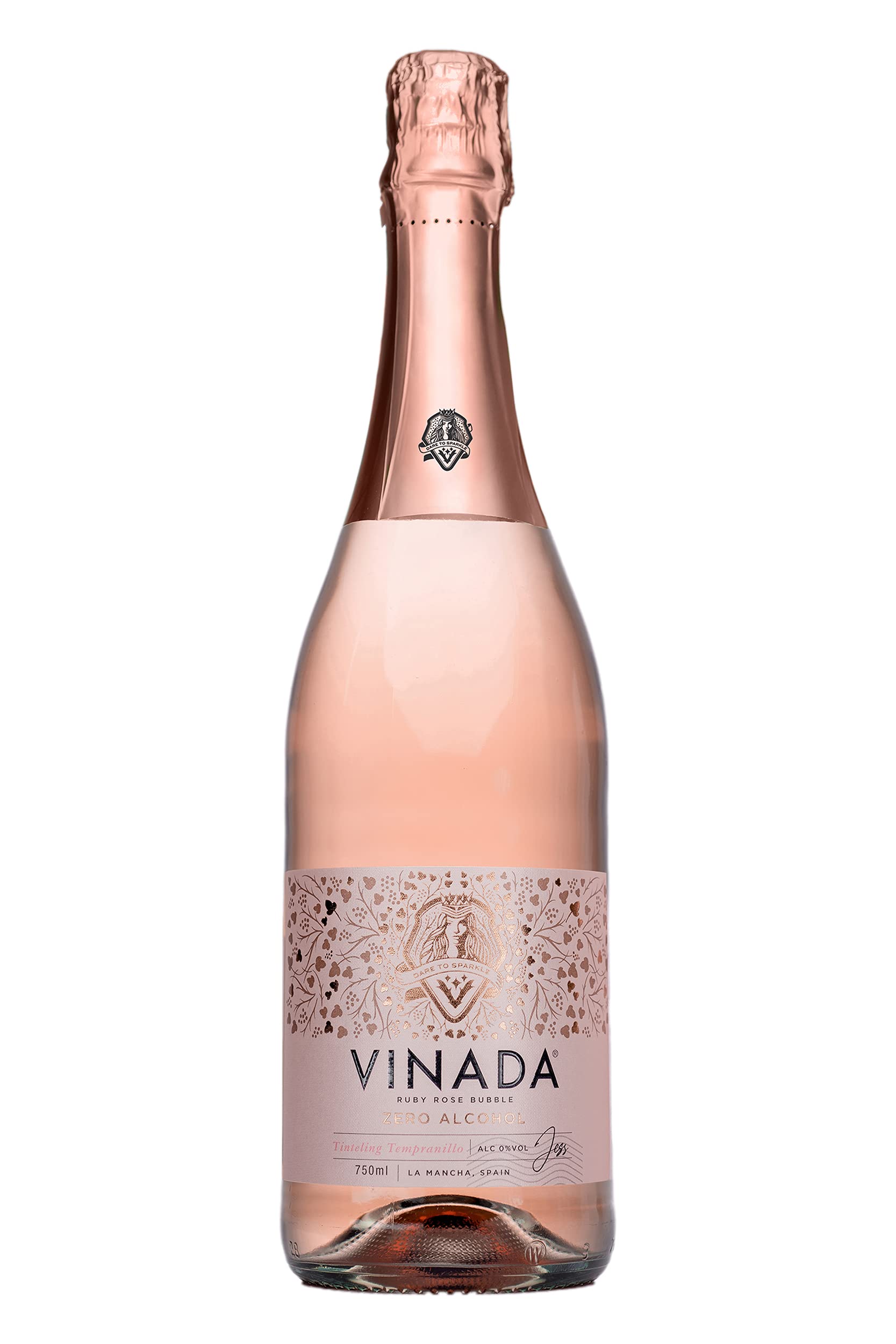 VINADA Sparkling Gold & Rosé Alcohol-Free Wine Variety Pack - 6 x 750ml Glass Bottles - Zero Sugar, Vegan, Gluten-Free - Perfect for Celebrations, Gifts & Sober Living